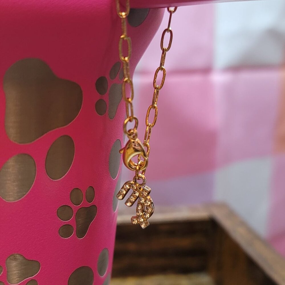 Virgo Zodiac Sign Gold Tumbler Charm